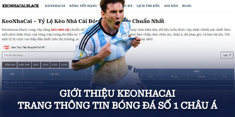 Giới thiệu KeoNhaCai - Trang thông tin bóng đá số 1 châu Á