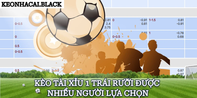 Kèo tài xỉu 1 trái rưỡi được nhiều người lựa chọn